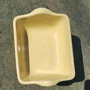 Vintage Mustard Yellow Ceramic Baking Dish